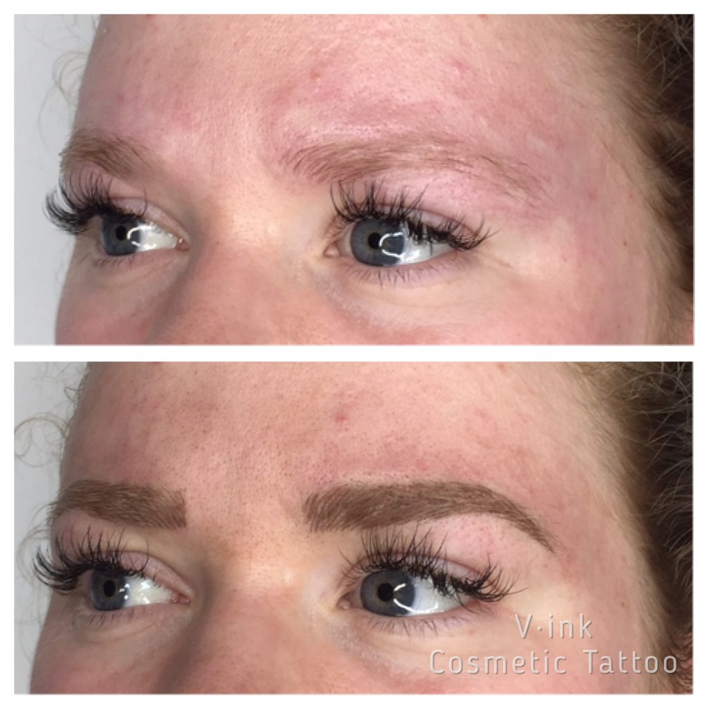 before and after Eyebrow Tattoo Melbourne